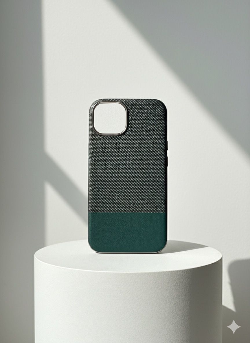 Forest Green and carbon iphone case